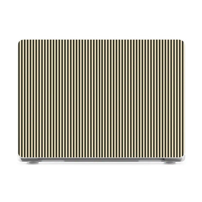 Stripes and the City | Black Pinstripes Laptop Shell