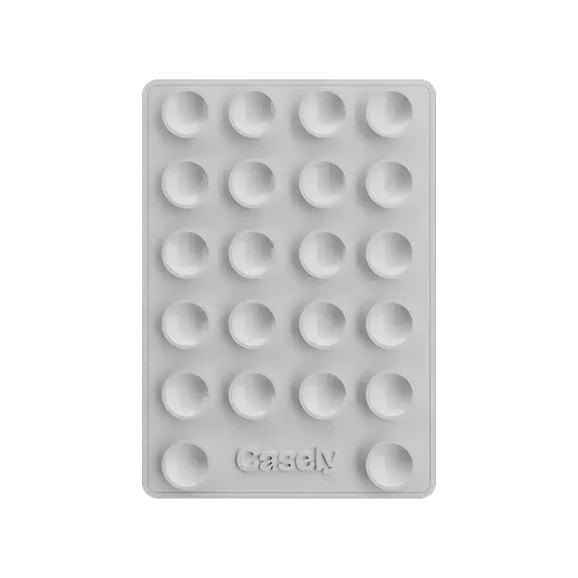 Grippy | White Silicone Suction Phone Mount with MagSafe