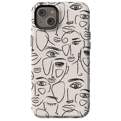 We're All Human | Minimal Face Art Case