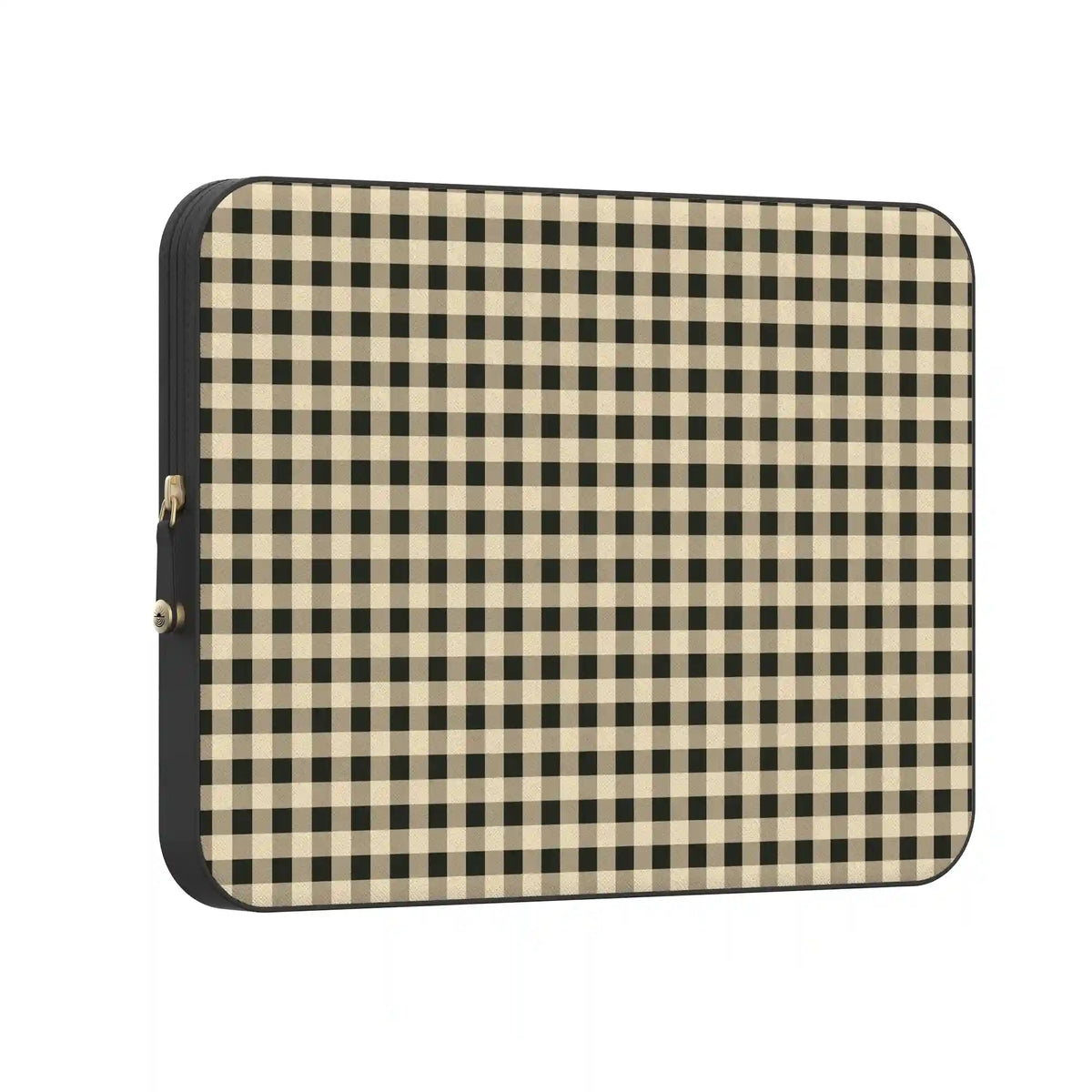 Cedar Lane | Black & Cream Gingham Laptop Case
