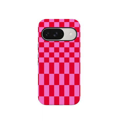Vibe Check | Pink Checkerboard Case