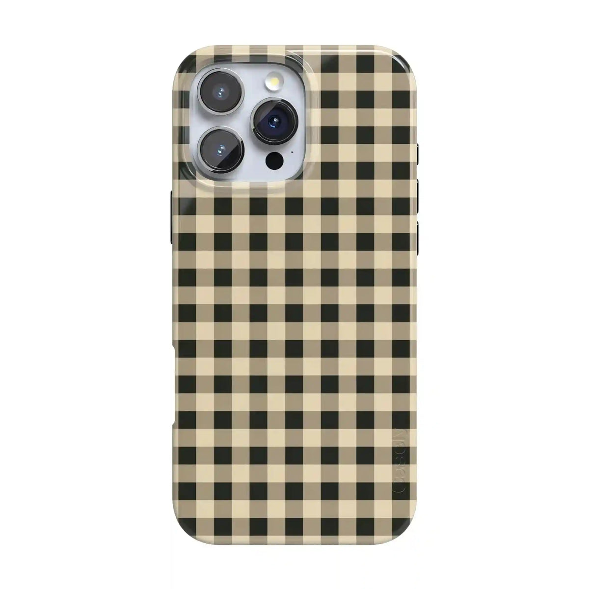 Cedar Lane | Black & Cream Gingham Case