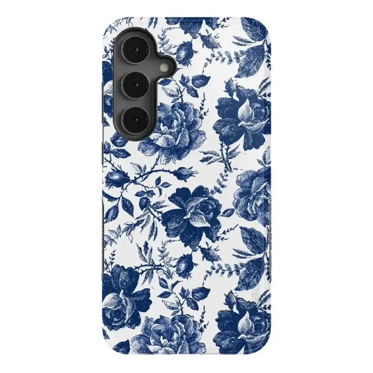Rose to Fame | Blue & White Rose Floral Samsung Case