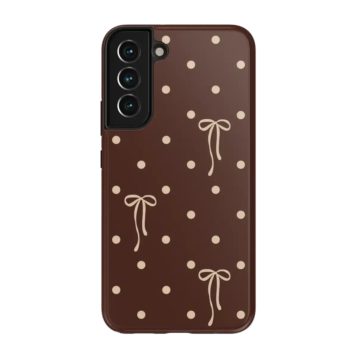 Teddy Bows | Brown Polka Dot Case