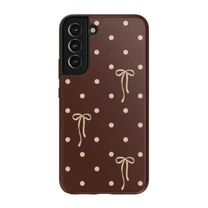 Teddy Bows | Brown Polka Dot Case