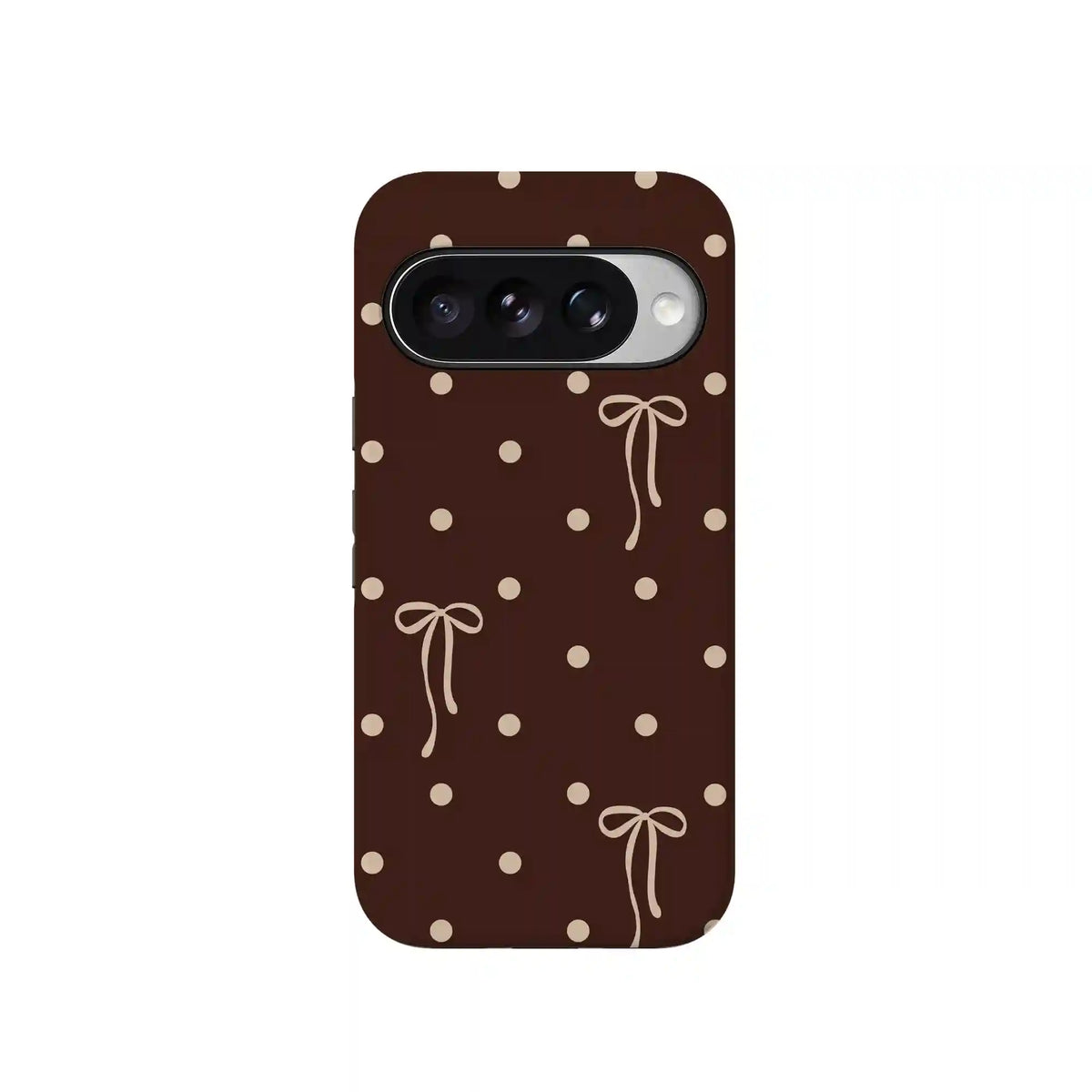 Teddy Bows | Brown Polka Dot Case