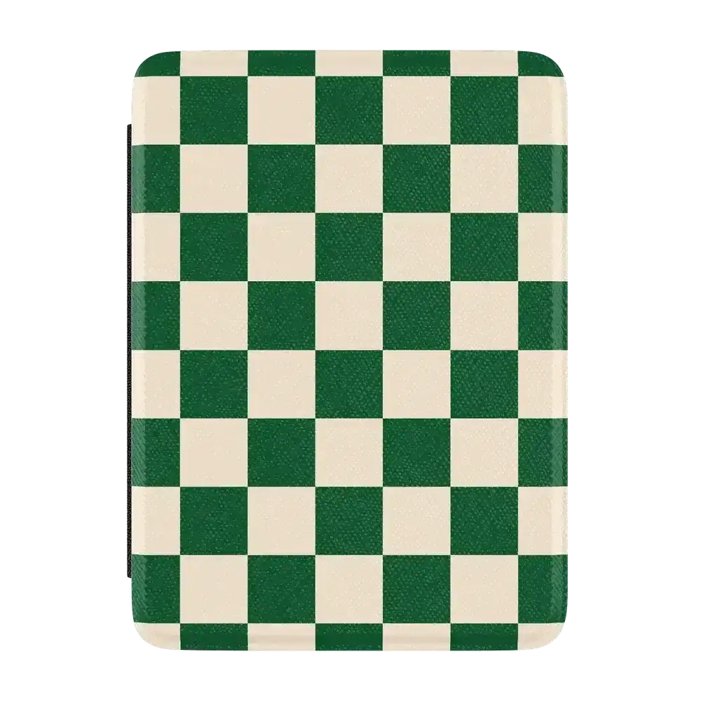 Fit Check | Green Checkerboard Kindle Case