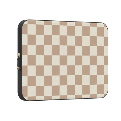 Fit Check | Neutral Checkerboard Laptop Case