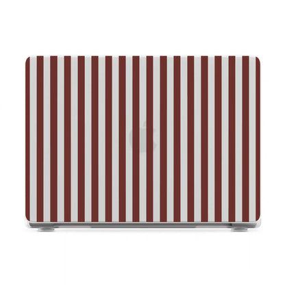 Sunday in Brooklyn | Burgundy Stripes Laptop Shell