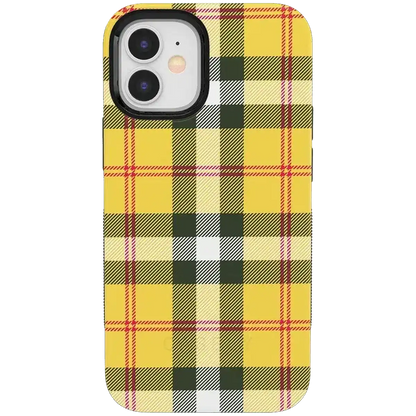 As if! | Yellow Plaid iPhone Case