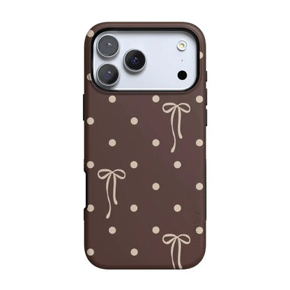 Teddy Bows | Brown Polka Dot Case