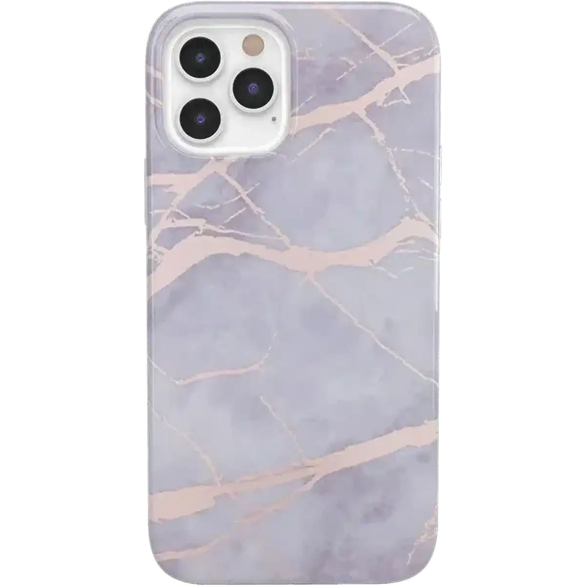 Touch of Lavender | Lavender Gray & Rose Gold Marble Case