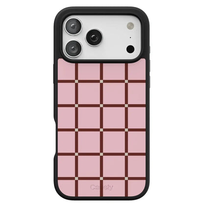 Uptown Gridlock | Pink Checkerboard Case