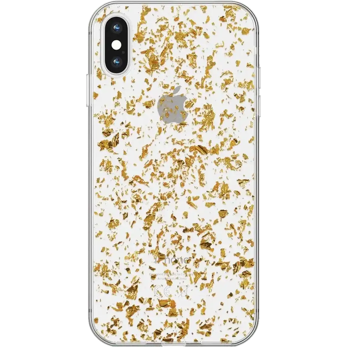 Morning Sparkle | Rose and Gold Flaked Clear Case