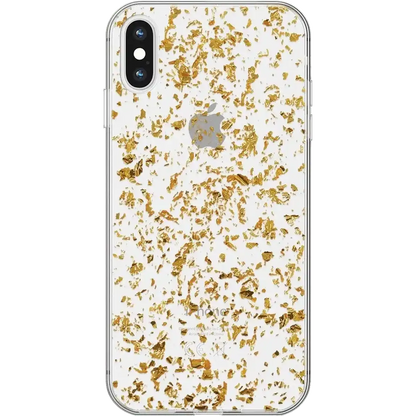 Morning Sparkle | Rose and Gold Flaked Clear Case