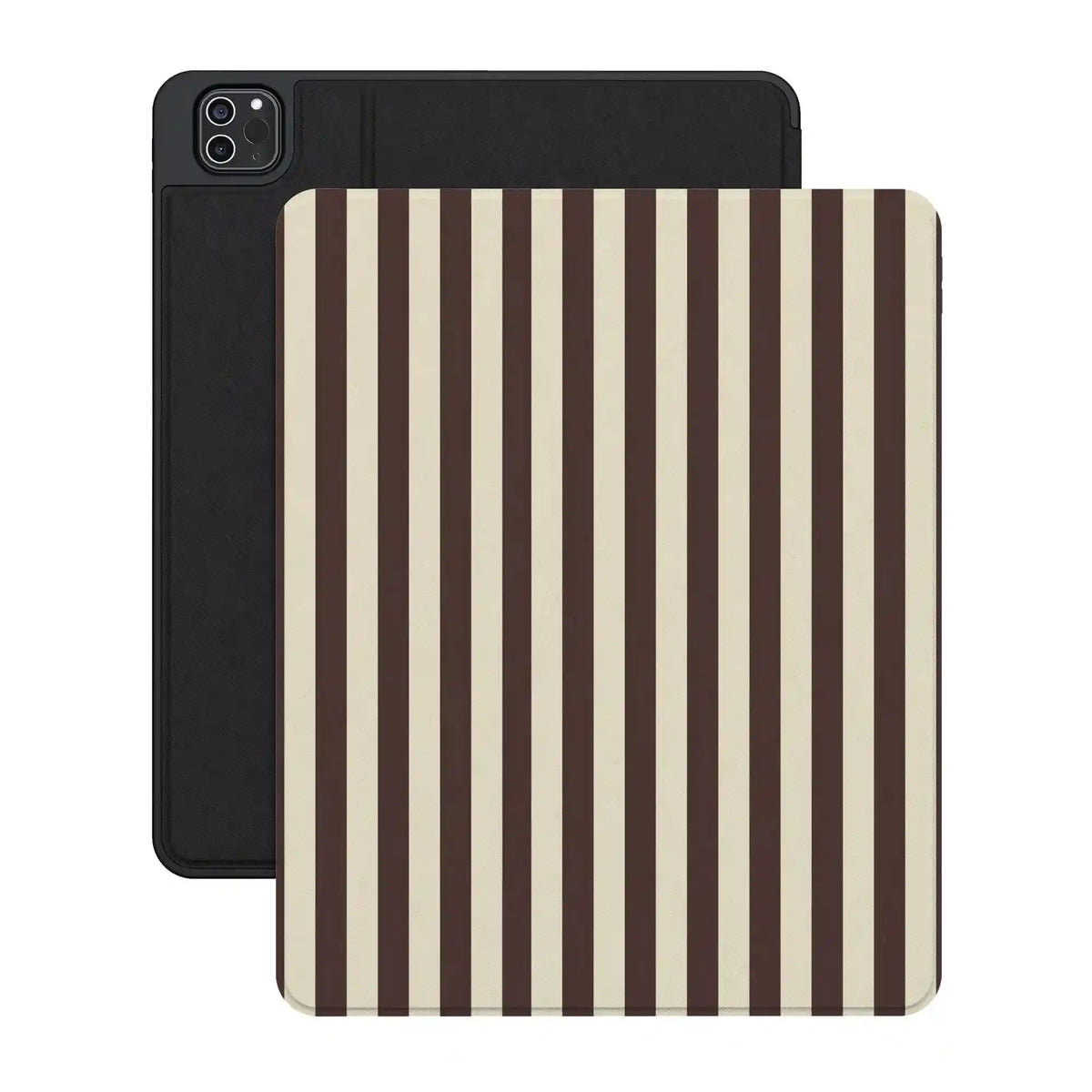 S'more Stripes | Brown Striped iPad Case