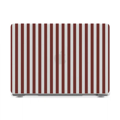 Sunday in Brooklyn | Burgundy Stripes Laptop Shell