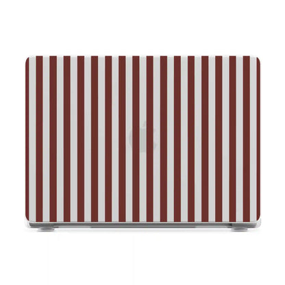 Sunday in Brooklyn | Burgundy Stripes Laptop Shell