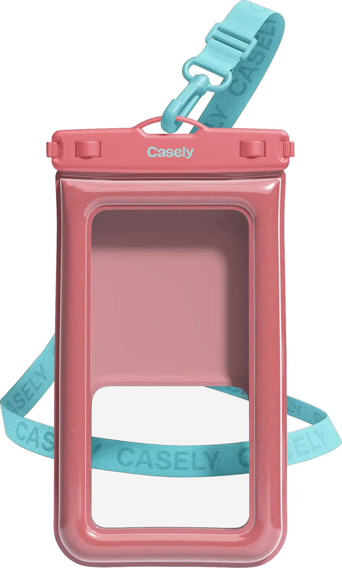 AquaBuddy | Starfish Wishes Coral Pink Shimmer Waterproof Phone Pouch