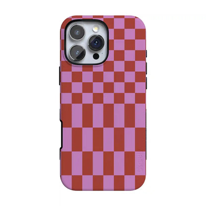 Vibe Check | Pink Checkerboard Case