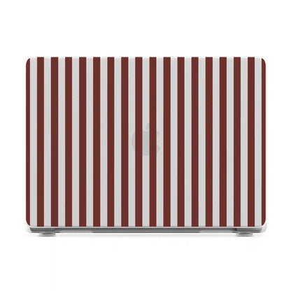 Sunday in Brooklyn | Burgundy Stripes Laptop Shell
