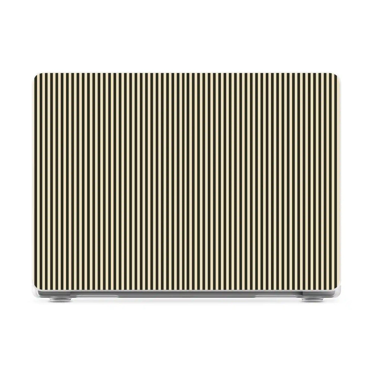 Stripes and the City | Black Pinstripes Laptop Shell
