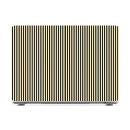 Stripes and the City | Black Pinstripes Laptop Shell