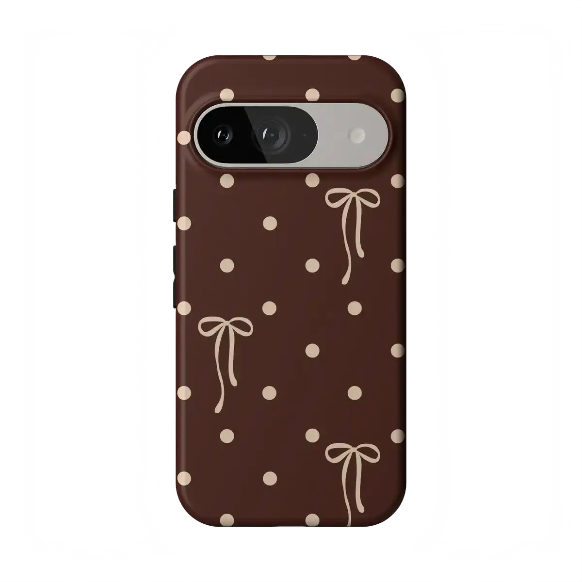 Teddy Bows | Brown Polka Dot Case
