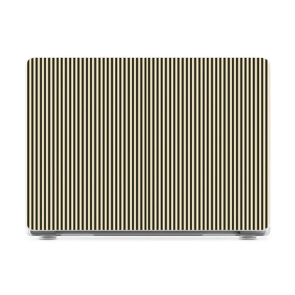 Stripes and the City | Black Pinstripes Laptop Shell