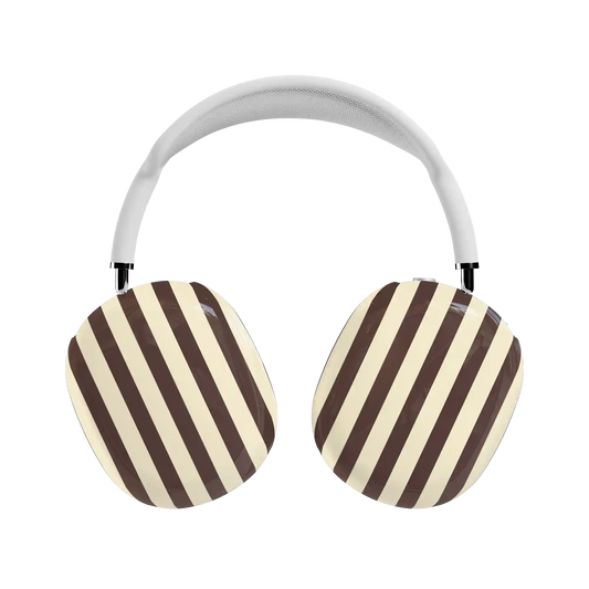 S'more Stripes | Brown Striped AirPods Max Case