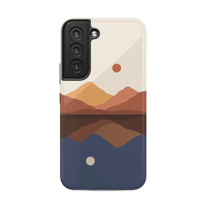 Opposites Attract | Day & Night Colorblock Mountains Samsung Case