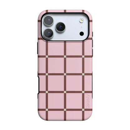 Uptown Gridlock | Pink Checkerboard Case