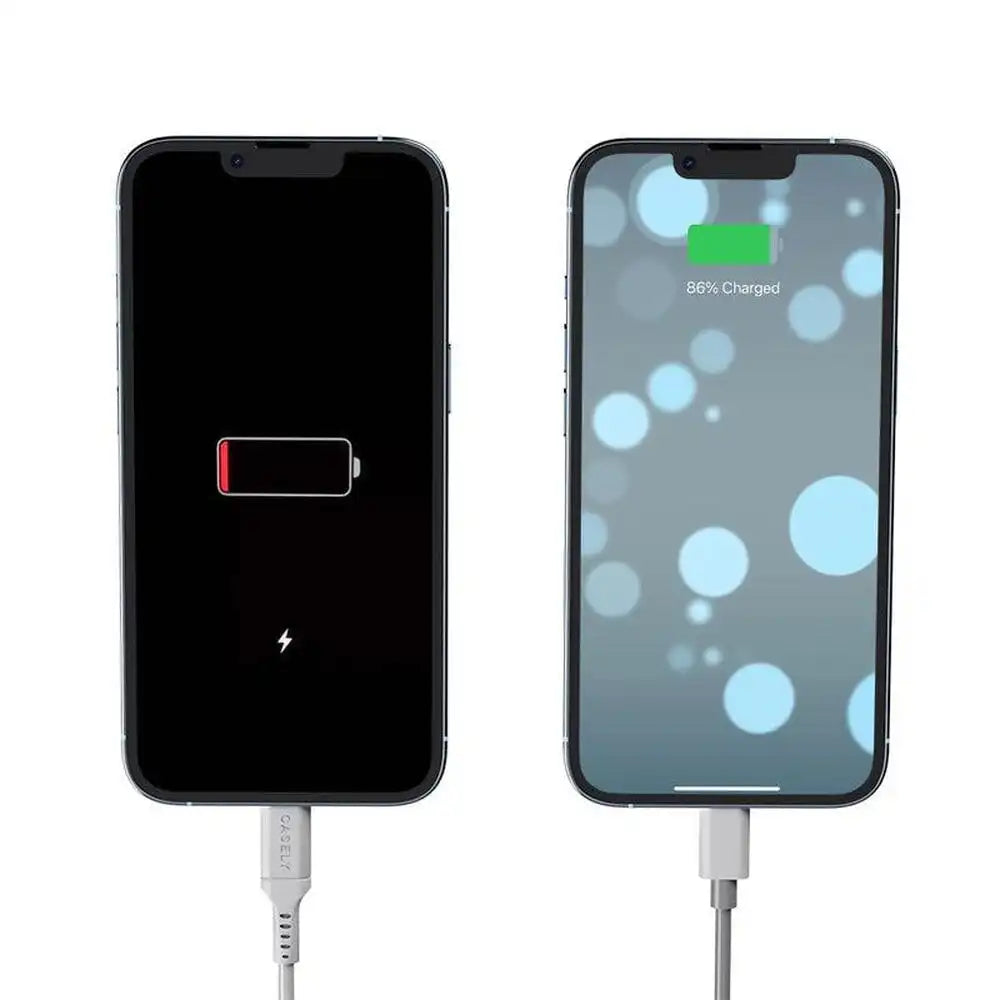 Fast Charging Cable | MFi Certified Lightning to USB-C Cord - White Cord