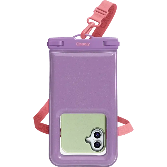 AquaBuddy | Lavender Waves Purple Shimmer Waterproof Phone Pouch