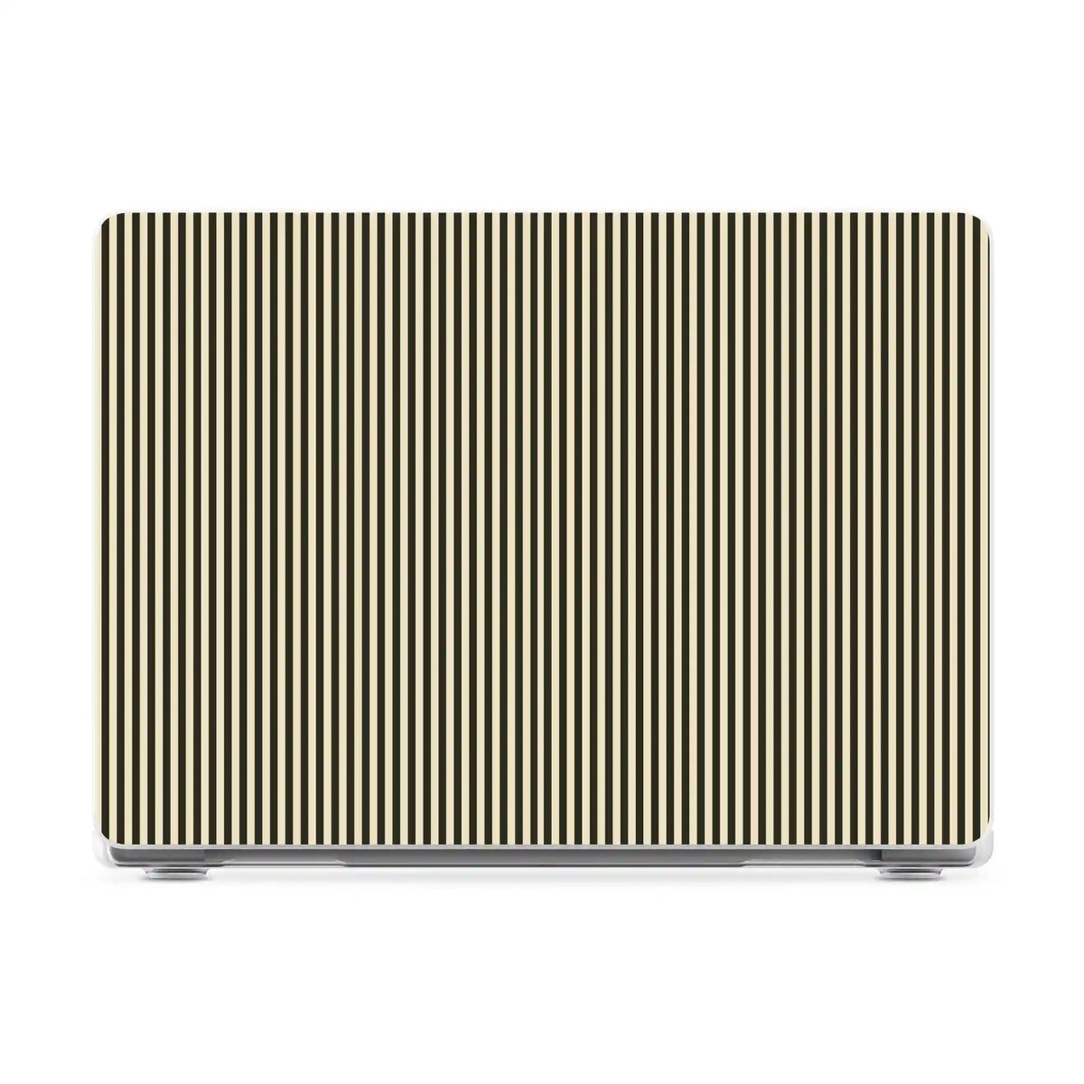 Stripes and the City | Black Pinstripes Laptop Shell