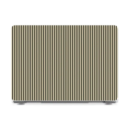 Stripes and the City | Black Pinstripes Laptop Shell