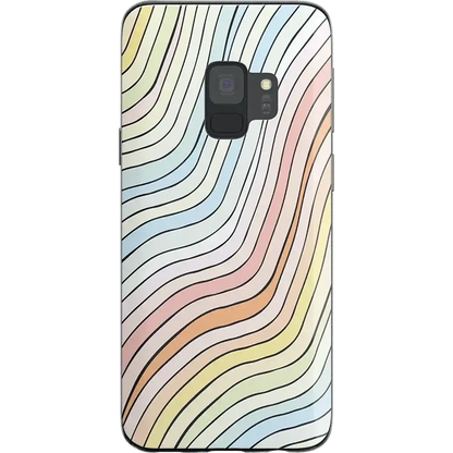 Ride The Wave | Pastel Rainbow Lined Samsung Case
