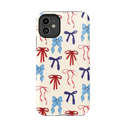 American Girlie | Red White & Blue Bows Case