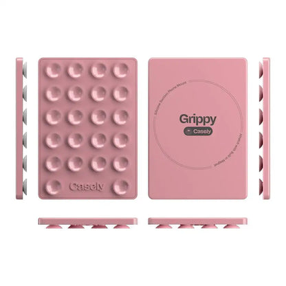 Grippy | Pink Silicone Suction Phone Mount with MagSafe