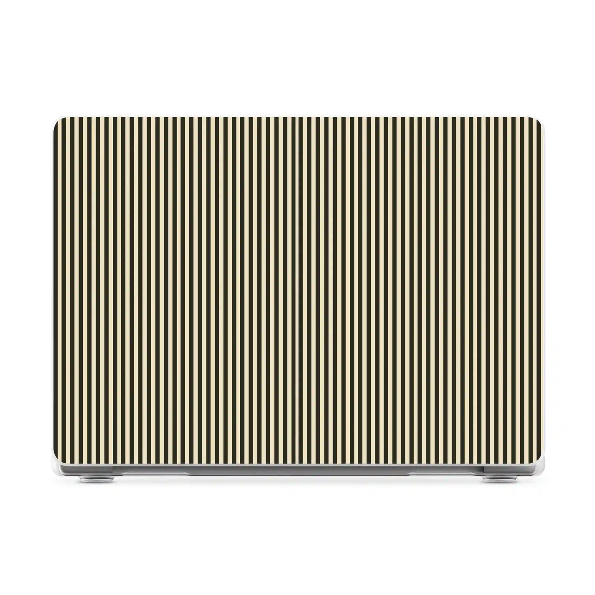 Stripes and the City | Black Pinstripes Laptop Shell