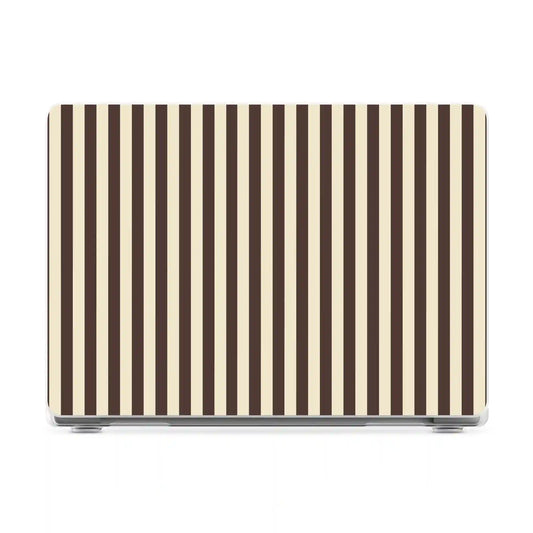 S'more Stripes | Brown Striped Laptop Shell