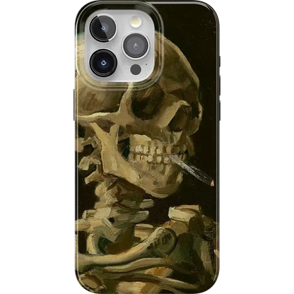 Van Gogh | Head of a Skeleton with a Burning Cigarette Phone Case