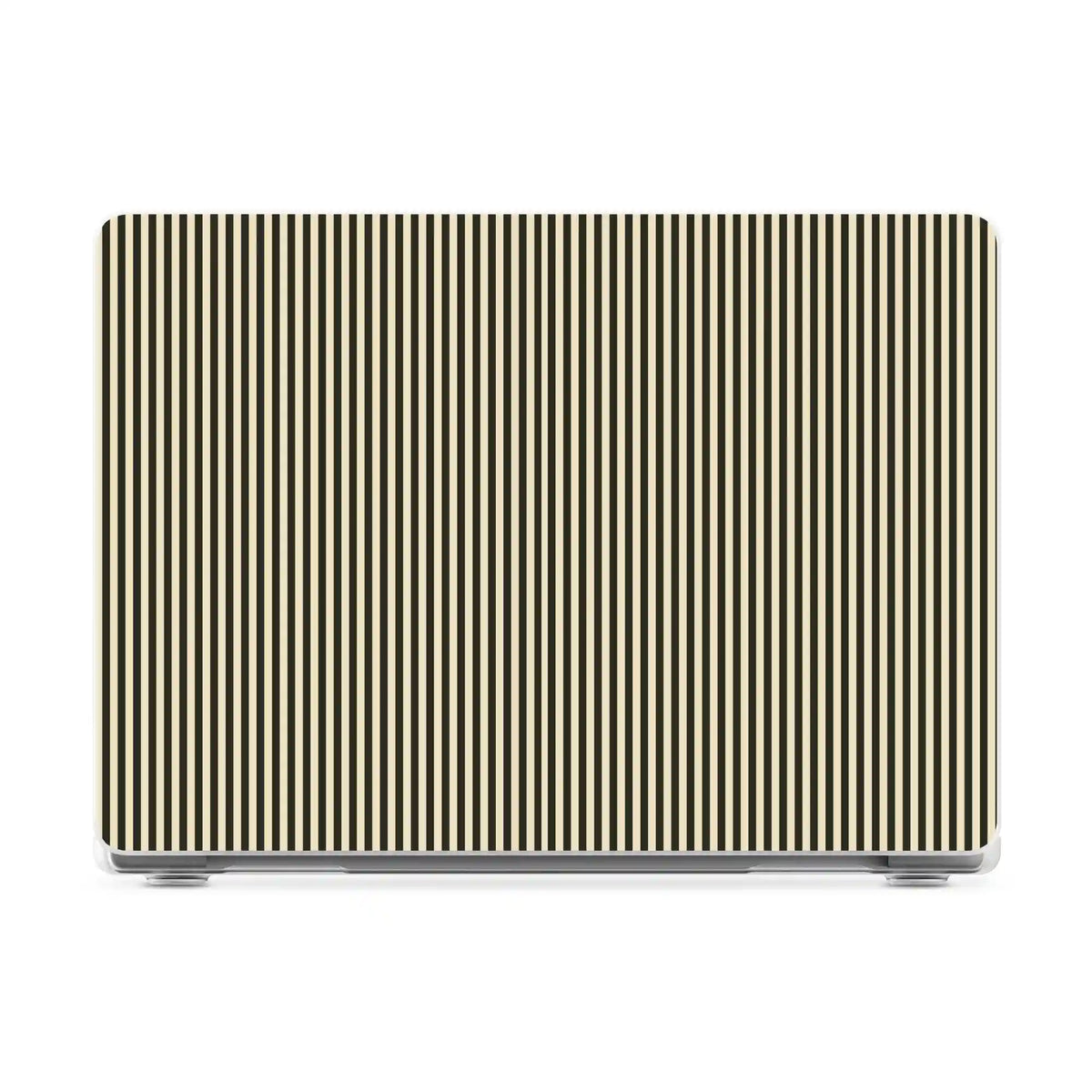 Stripes and the City | Black Pinstripes Laptop Shell