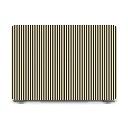 Stripes and the City | Black Pinstripes Laptop Shell