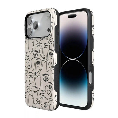 We're All Human | Minimal Face Art Case
