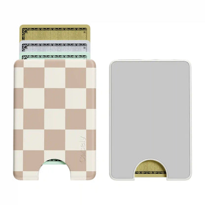 Fit Check | Neutral Checkerboard MagWallet