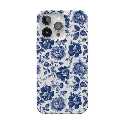 Rose to Fame | Blue & White Rose Floral Case