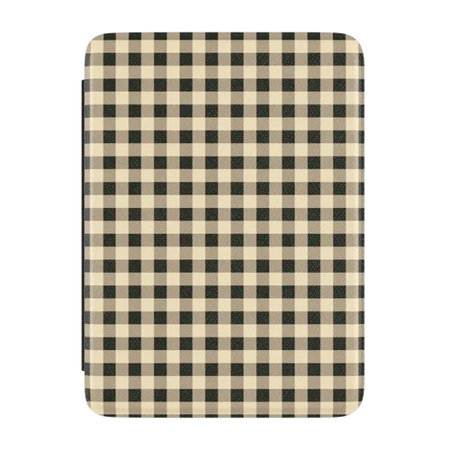 Cedar Lane | Black & Cream Gingham Kindle Case