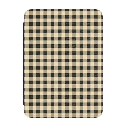 Cedar Lane | Black & Cream Gingham Kindle Case